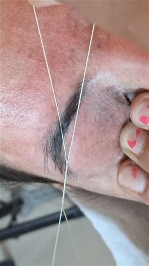 Damage Skin Pe Threading #shortfeed #eyebrows #threading #youtubeshorts #shortvideo #skincare#shorts