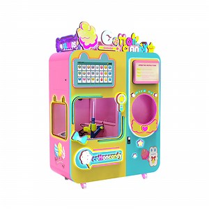 [Hot Item] Chinese Manufacturer Automatic Cotton Candy Vending Machine with Optional Coin