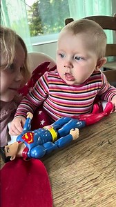 baby kayla found a superman toy 🦸‍♂️ cutest playtime ever!