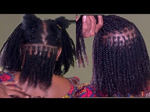 HOW TO MICRO TWISTS: BOB mini twist using short length Afro bulk human hair #twostrandtwist #twist