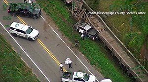 HELICOPTER CHASE 🚁 A pursuit through Hillsborough County came to an end Wednesday after the suspect reportedly crashed into another vehicle and went through a trail bridge. Details: https://bit.ly/3OTkcCD | WFLA News Channel 8