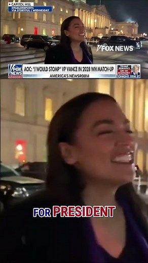 WATCH: AOC's BOLD response to taking on Vance in 2028 #foxnews #news #us #fox