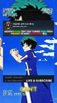 🤯 AIZAWA'S QUIRK TEST THAT TURNED 🎯 DEKU FROM WEAKEST🤡 TO MOST SURPRISING 🥶