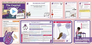Twinkl Handwriting: The Capital Letter 'V' EYFS/KS1 Activity Pack