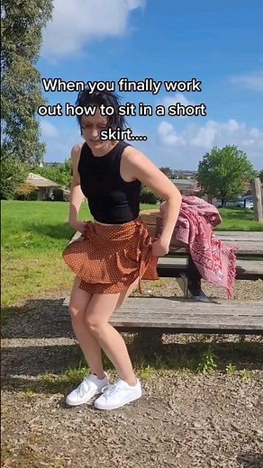 How to sit 'lady like' in a short skirt... #womensboxers