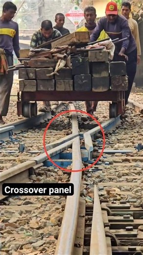 Dip trolley changing rail route... #short #crossover #railtrack