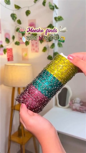 😍 Meesho Finds Glass Bangles Under Budget 💖 | Beautiful Chudi Collection #shorts #meesho #trending