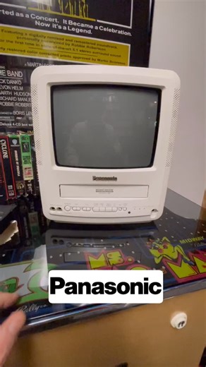 Wall to Wall Sound & Video on Instagram: "📺 ONE Available: Panasonic PV-M949W 9” TV/VCR Combo! This classic compact CRT has a 9” screen with built-in VCR — fully tested and ready to play your favorite VHS tapes. These don’t come through often, especially in this size. Please note: this unit does not include the original remote 🫤, but all front-panel controls are fully functional! Because we get lost of requests for these and items like this are so limited and in high demand, we won’t be able t