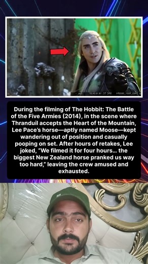 During the Filming of The Hobbit: The Battle of Five Armies (2014) — Thranduil vs the Troll Horse