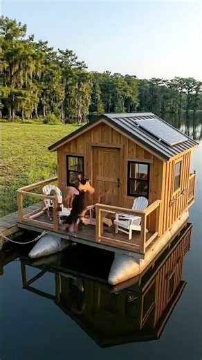 She Built a Floating Dock From Scratch #youtubeshorts #beforeandafter