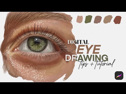 Procreate Digital Eye Drawing for Beginners - Tips + Tutorial