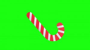 Download Candy Cane Animated Icon on green screen background for free