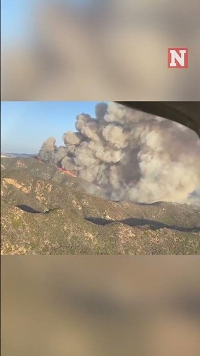 Aerial Footage Shows Firefighting Efforts In Los Angeles From Above
