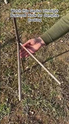 The Simplest DIY Camping Stove Tripod Ever Made! 🏕️🔥 #CampingHacks #Bushcraft #OutdoorCooking