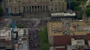 Thousands of people are rallying in the city, protesting the pandemic bill, vaccine mandates and calling for the premier to be sacked. 7NEWS at 6pm | More: https://7news.link/3wn2xJB #7NEWS | 7NEWS Melbourne