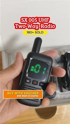 Two-Way Walkie Talkie Radio 5W SX 005 UHF 400-480MHZ 16 Channel #shopeeTagToWin