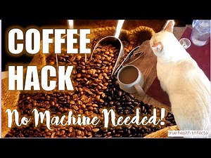 How to make Coffee WITHOUT a Coffee Maker! (Kitchen Hack) - Cat Lady Fitness