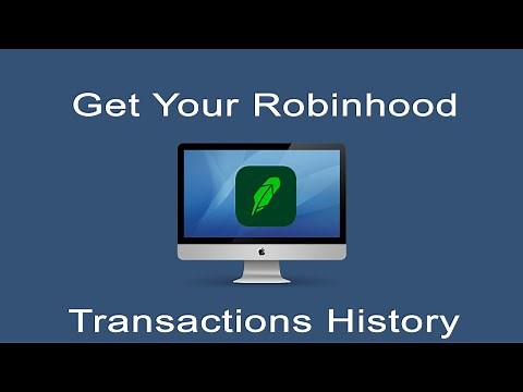 Easily Download Transaction History from Robinhood