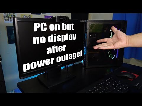 Pc is on but has no monitor signal after a power outage! Lightning strikes then no pc monitor signal