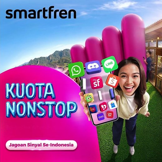 Tetap bisa WA-an dan bayar-bayar walau tanpa kuota dengan Jagoan Sinyal Se-Indonesia 🩷 #smartfren