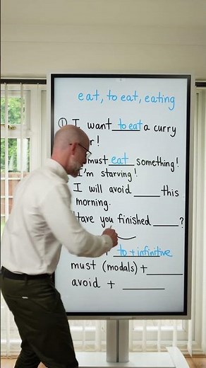 Verb Patterns: eat, to eat, eating #learnenglish #grammar