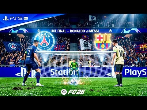 FC BARCELONA VS PSG | UCL FINAL | RONALDO VS MESSI | FC 26 PENALTY SHOOTOUT - PS5