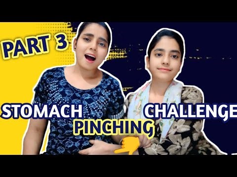 STOMACH PINCHING CHALLENGE 😱🤣 PART 3 #challenge #nishisistervloges
