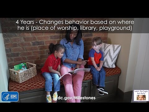 4 Years – Changes behavior based on where he is (place of worship, library, or playground)