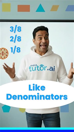 ➗ Grade 5 Math | Fractions Made Easy | Understanding Like Denominators by MeraTutor.AI #ailearning