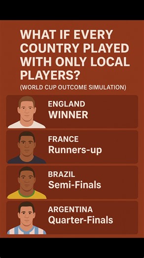 “What If Every Country Used ONLY Local Players — AI World Cup Simulation Unbelievable Results”