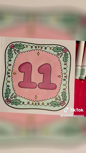 Jours 1-25 des coloriages des chiffres de l’avent! #christmascoloring #cozycoloring @Jade Lachine