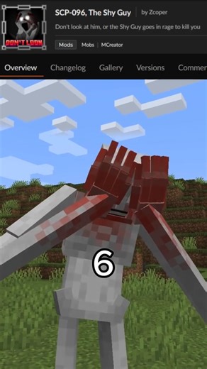 SCP-096 The Shy Guy in Minecraft #minecraft #minecraftmods #horror