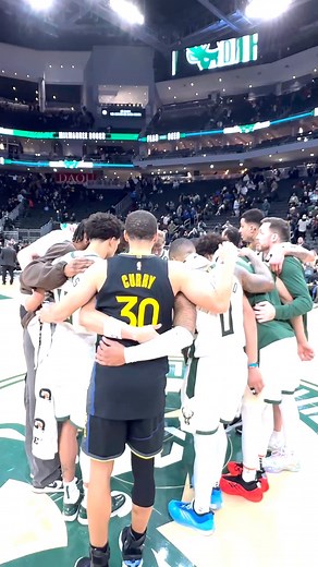 7.6M views · 205K reactions | The NBA is a brotherhood ♥️ One of the cooler moments from last season between Steph Curry and the Bucks! | NBA | Facebook