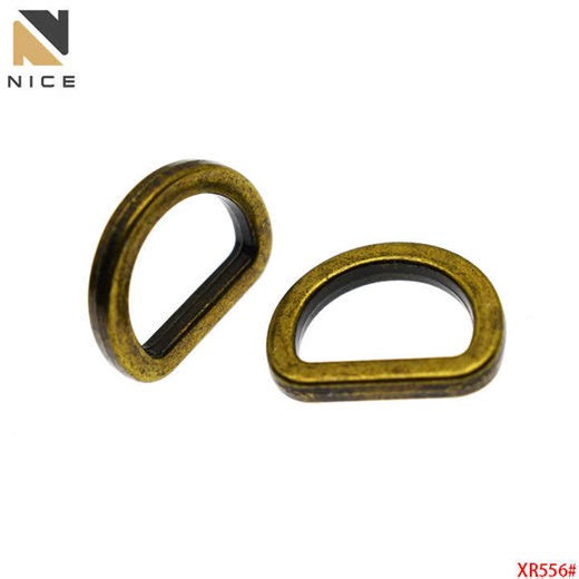 Wholesale Custom Metal D Ring Buckle Adjustable D Ring Portable Antirust D Loop Zinc Alloy Semicircle Buckles for Handbag Purse