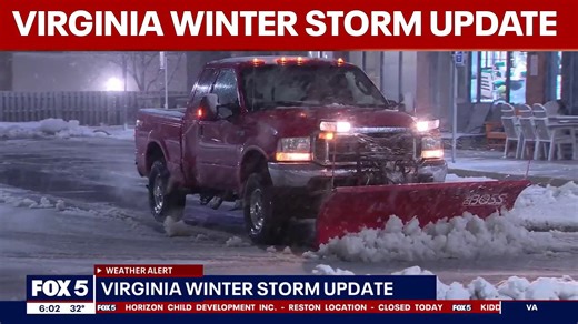 Virginia winter storm update: Crews work to clear road