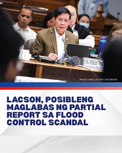 10K views · 248 reactions | Pinag-aaralan ni Sen. Panfilo 'Ping' Lacson kung maaari nang maglabas ng partial report ang Senate Blue Ribbon Committee kaugnay sa imbestigasyon sa flood control projects. Ayon kay Lacson, pansamantalang ihihinto ang mga pagdinig ng komite upang pagtuuan ang pagbabalangkas ng ulat batay sa mga dokumento at testimonya na kanilang nakalap. #Lacson #FloodControl #DZMMRadyoPatrol630 | DZMM Radyo Patrol 630 | Facebook