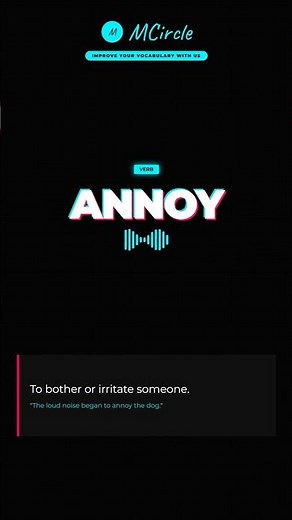 Learn English: What is Annoy? | Vocabulary Shorts
