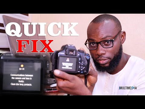 Err 01 Communications between the camera and lens is faulty. Clean the lens contacts Quick Fix