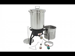 Bayou Classic Propane Turkey Fryer Kit - Burner and 32qt Stainless Steel Pot - Overview