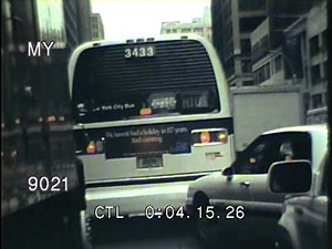 1990s New York City Bus and Traffic