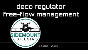 DECO REGULATOR FREE-FLOW MANAGEMENT It's obvious we know how to identify the regulator in case of a free-flowing regulator diving with two sidemount cylinders. One of the basic skills for every sidemounter, taught during the basic sm course. However, as I myself very often dive using multicylinder sidemount configuration, and I need to admit a free-flowing regulator in our cold waters is not something uncommon, I wish to share with you two ways I practice free-flowing deco/stage cylinder (and la