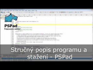 Stručný popis programu a stažení - PSPad