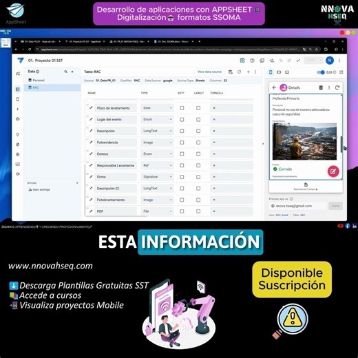 APPSHEET📲 aplicado a la SST | Intermedio🚀