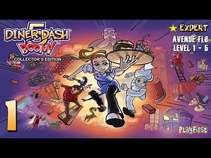Diner Dash 5: BOOM! (PC) - 1080p60 HD Walkthrough Part 1 - Avenue Flo, Level 1 to 5