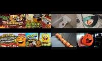 Mix of 8 videos from youtube : annoying orange vs stupid orange
