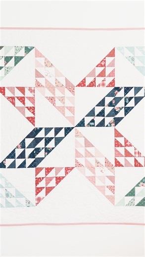 The Baby Sugarhouse Star ⭐️ quilt pattern is now available in a printed version. This one is made with my Mary Catherine collection. Details here: https://www.diaryofaquilter.com/sugarhouse-star-baby-quilt-pattern/ Five into your stash and come make one! ✂️ | Diary of a Quilter