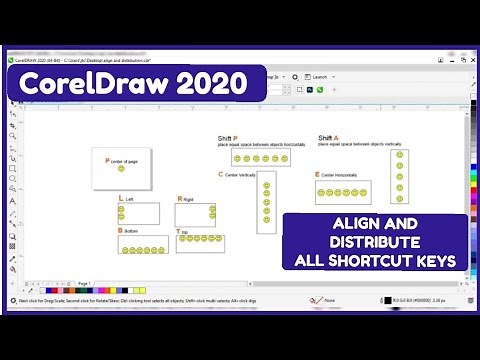 Alignment And Distribution All Shortcut keys in CorelDraw 2020 || Align and Distribute