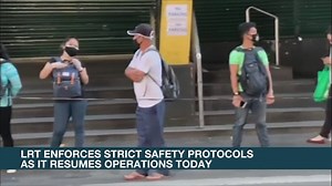 61K views · 98 reactions | Commuters endure standing in long lines as LRT-1 enforces strict safety protocols at the stations and trains on the first day of general community quarantine in Metro Manila. Jekki Pascual, ABS-CBN News #COVID19 | ANC 24/7 | Facebook