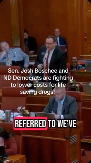 204 reactions · 13 shares | Sen. Josh Boschee and ND Democrats are fighting to lower costs for life-saving drugs! When lawmakers try to find ways to lower healthcare costs for North Dakotans, insurance companies, hospitals, and drug companies all point the finger at each other and nothing gets done. Let’s change that! | North Dakota Democratic-NPL | Facebook
