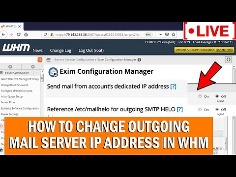 [🔴LIVE] How to change outgoing mail server IP address in WHM root?